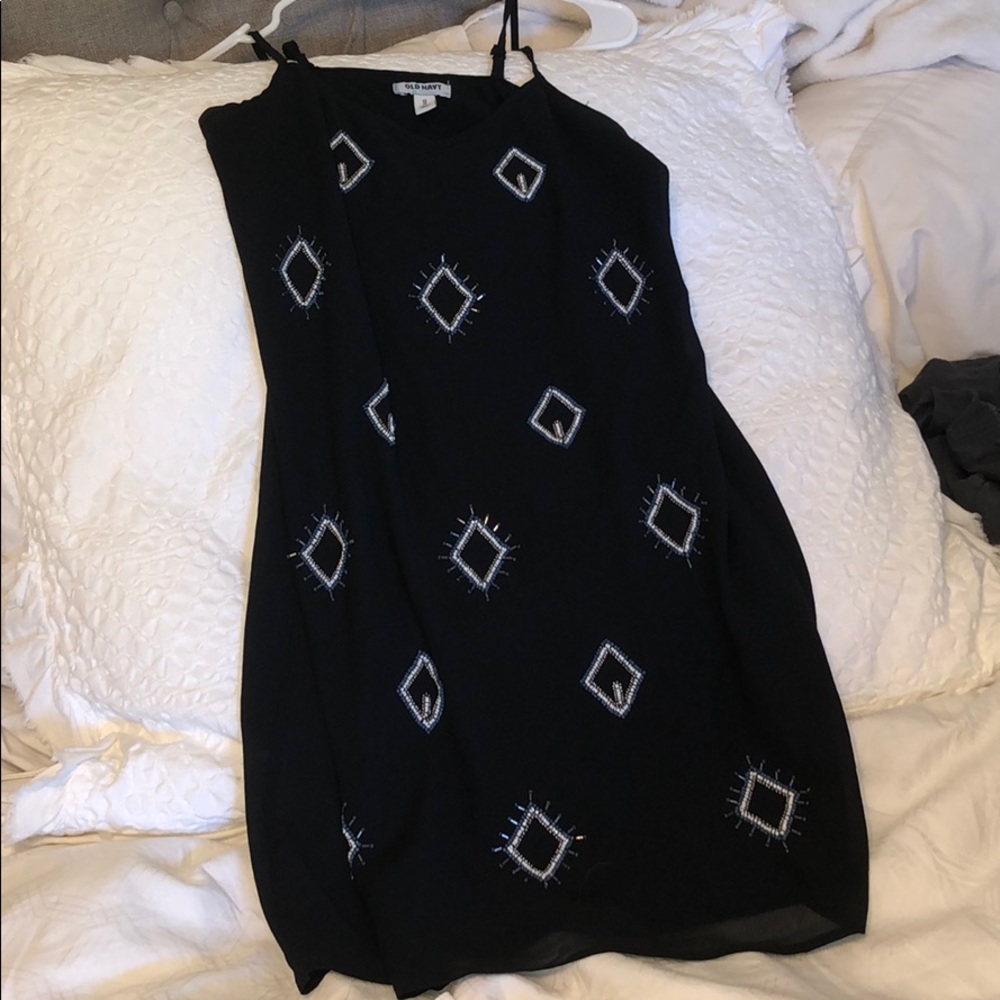 Black Beaded Pattern dress